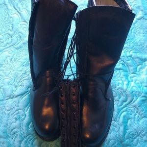 Leather Flight / Jump Military Issue Boots